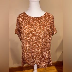 So Brand Juniors Floral Short Sleeve Blouse SIZE XXL